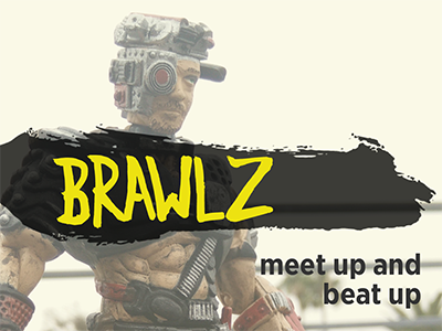 Brawlz splash screen android fonts lettering mobile typography ui user interface