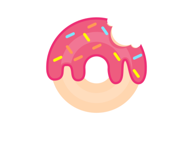 donut branding design donut illustration logo rainbow sprinkles simpsons