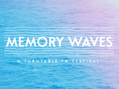 Memory Waves blue lines ocean turntable typography water