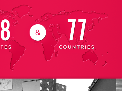 77 Countries pink typography web