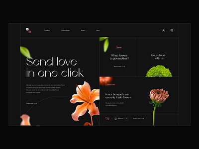 Flower Shop Website 🌷 clean daily design e commerce florist flower interface marketplace minimal plant site ui ux web web design