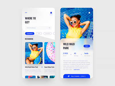 Mobile App Concept - Where to Go? adobe app cards daily design entertainment inspiration ios mobile mobile app online product rest ui ux web
