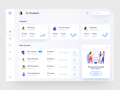 Online Course Dashboard adobe course course app daily dashboard dashboard template design education inspiration learn learning app online course study ui ux web