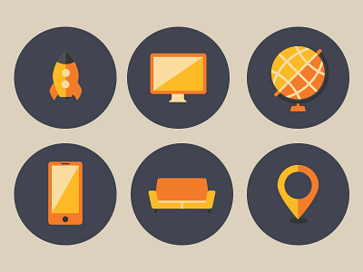 Icons for something couch globe graphic design icons imac iphone places ui ux
