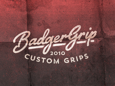 Badger Grip graphic design grunge identity lettering logo logomark old retro texture type typography vintage