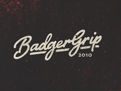 Badger Grip logotype graphic design grunge identity lettering logo logomark old retro texture type typography vintage