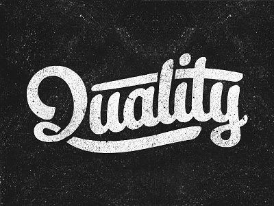 Quality graphic design grunge identity lettering logo logomark old retro texture type typography vintage