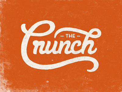 The Crunch graphic design grunge identity lettering logo old retro texture type typography vintage