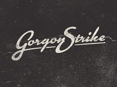Gorgon Strike graphic design grunge identity lettering logo old retro texture type typography vintage