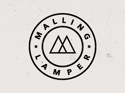 Malling Lamps graphic design grunge identity lettering logo old retro texture type typography vintage