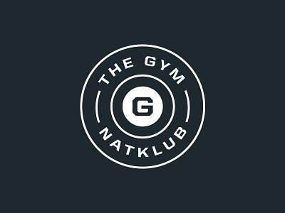 The Gym badge graphic design gym logo type typography