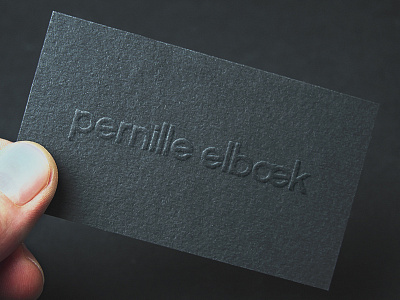 Pernille Elbæk business card design graphic design lettering logo logomark minimalistic typography