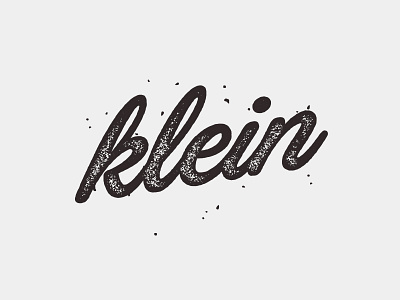 Klein logo graphic design grunge identity lettering logo old retro texture type typography vintage
