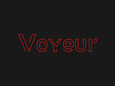 Voyeur design graphic design lettering logo logomark type typography