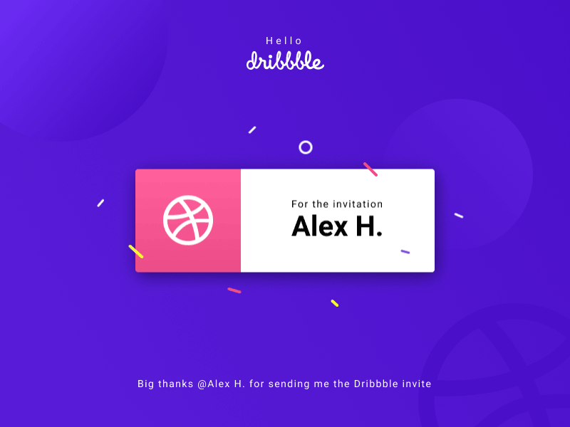 Thank you for the Invite 2d after effect ball dailyui debut debutshot dribbleinvite first shot gif invitation thank invite ui ui design vietnam