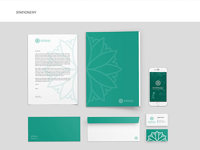Nymphaea - Stationery brand design environmental flower graphic green leaf logo lotus rebranding simple stationery