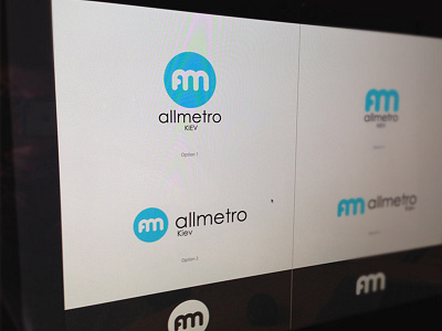 Allmetro Logotype blue icon identity logo logotype metro print simple typography