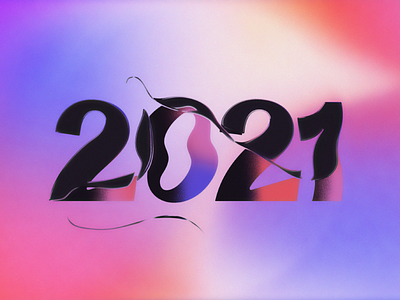 2.0.2.1 2021 design gradient liquid numbers trends type typography