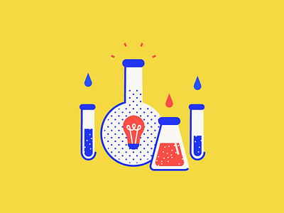 Inspiration business erlenmyer flask icon idea inspiration research science scientific strategy test tubes vector