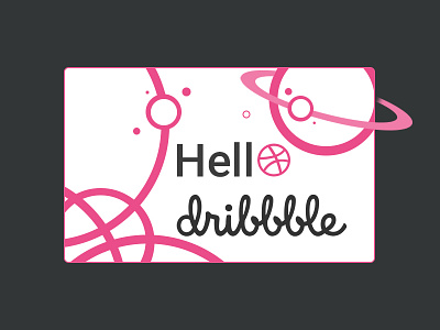 Hello Dribbble! dribble hello invite pink