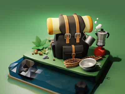 A beginning of Adventure 3d 3dart adventure blender design graphic design lowpoly