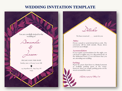 Wedding invitation template