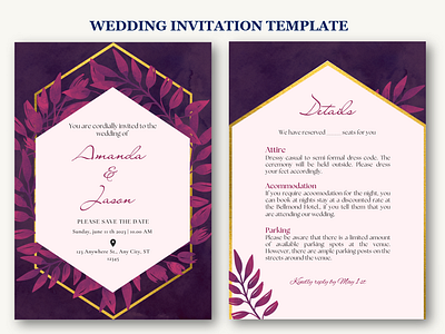 Wedding invitation template