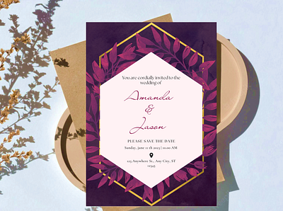 Wedding invitation template