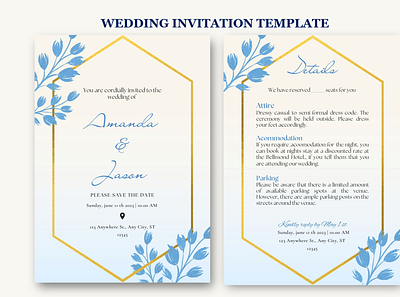 Wedding invitation template