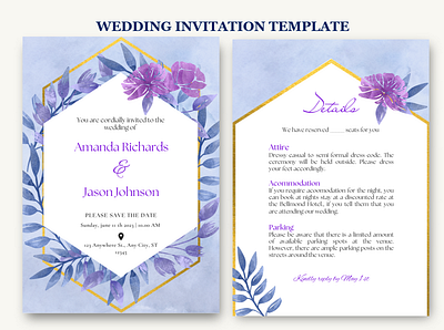 Wedding invitation template