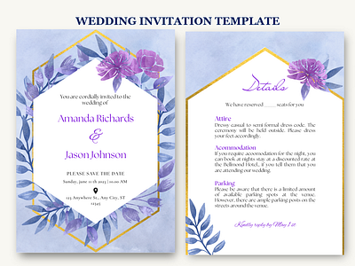 Wedding invitation template