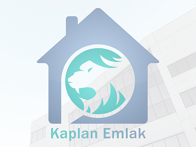 Kaplan Emlak Logo Design design emlak kaplan logo