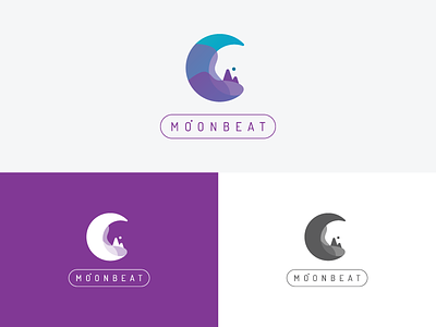 Moonbeats Logo Concept design graphic logo moon