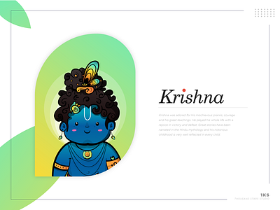 Krishna Character Deisgn bright character character concept character design colorful colors cute design gradients graphic illustration