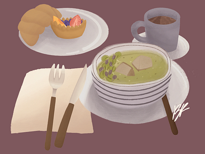 soup :) experiment food illustration painting sketch