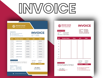 Invoice Design design graphic invoice print template