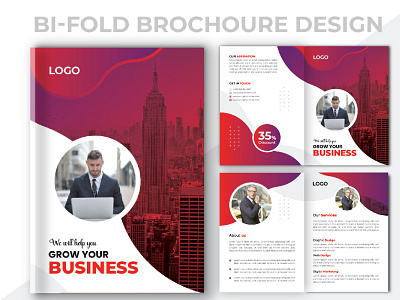 Bi-fold brochoure design advertising art bi fold brochoure business cmyk corporate creative design designers designs google gradient graphics images marketing print seo template text