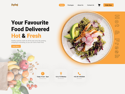 Food Website Landing Page Design food website landing page graphic design landing page ui uiux website design