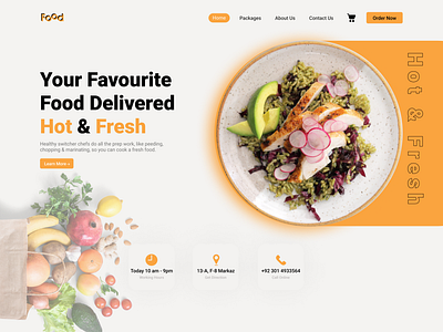 Food Website Landing Page Design