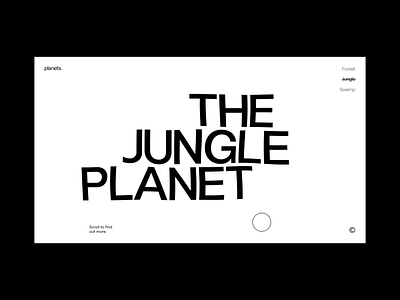 Forest Planet aftereffects cinema4d interaction octane typography ui web