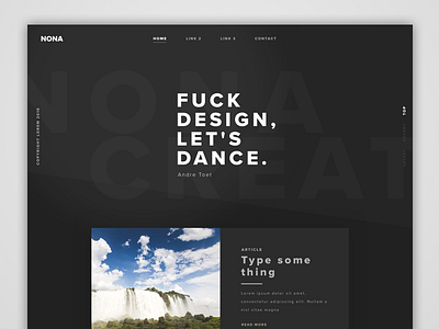 Nona Creative blog (Concept) blog dark ui typography web