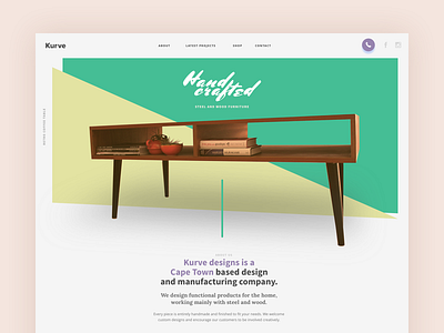 Landing page furniture product ui ux web website