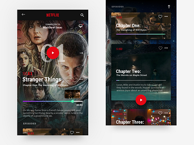 Netflix remote app framer mobile netflix product remote ui ux