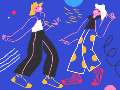 Dance! character character design colorful dance dancer girl illustration music procreate sketch women