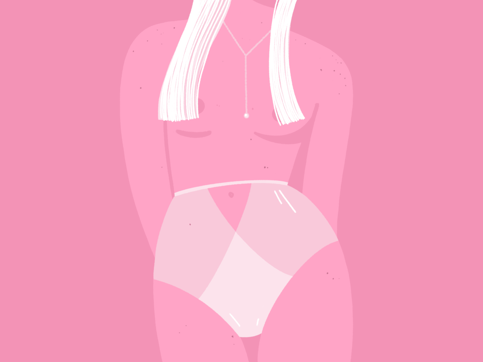 shy beauty character character design erotic girl illustration jewelry lingerie naked nude pink procreate shy silk woman
