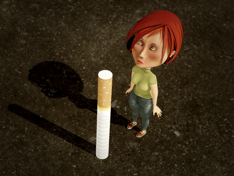 Stoptober Kick Animation Test animation blender3d character smoking stoptober