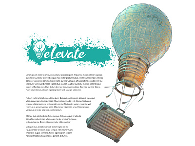 elevation airballoon b3d balloon blender3d careers hrm humanresources job lightbulb suitcase texture uplifting