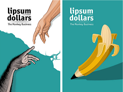 Lipsum Dollars-Covers graphic novel illustrations monkey vector