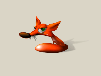 Foxie animation cartoon fox gradient mesh vector
