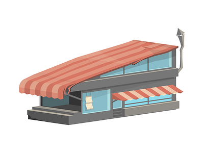 Restaurant building fast food illustration restaurant vector